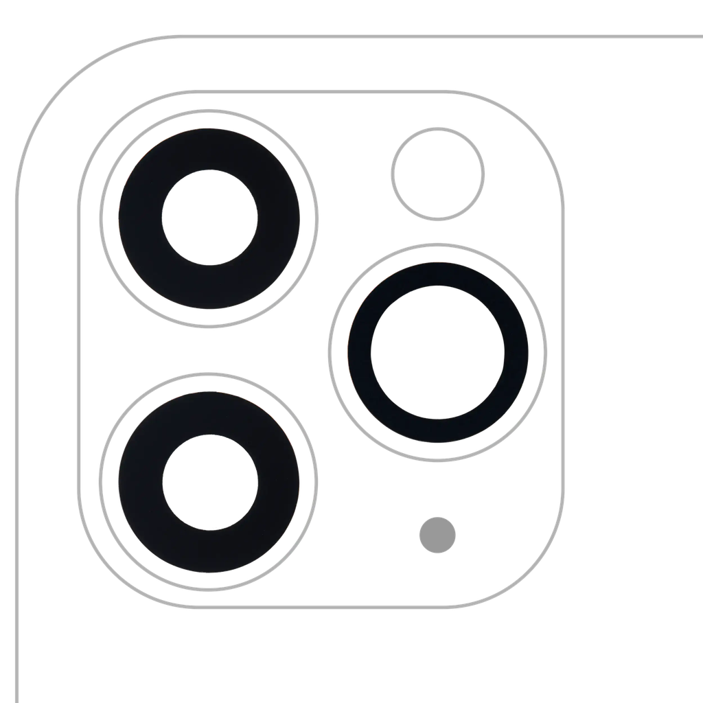 Back Camera Lens (Glass Only) With Adhesive For iPhone 11 Pro / Pro Max (3x10 Pieces) (Aftermarket)