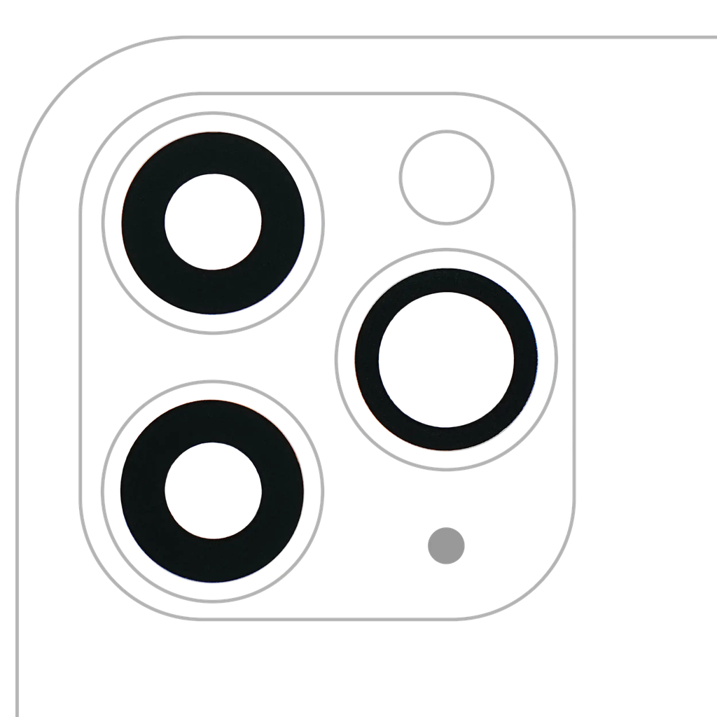 Back Camera Lens (Glass Only) With Adhesive For iPhone 11 Pro / Pro Max (3x10 Pieces) (Real Sapphire / Premium)