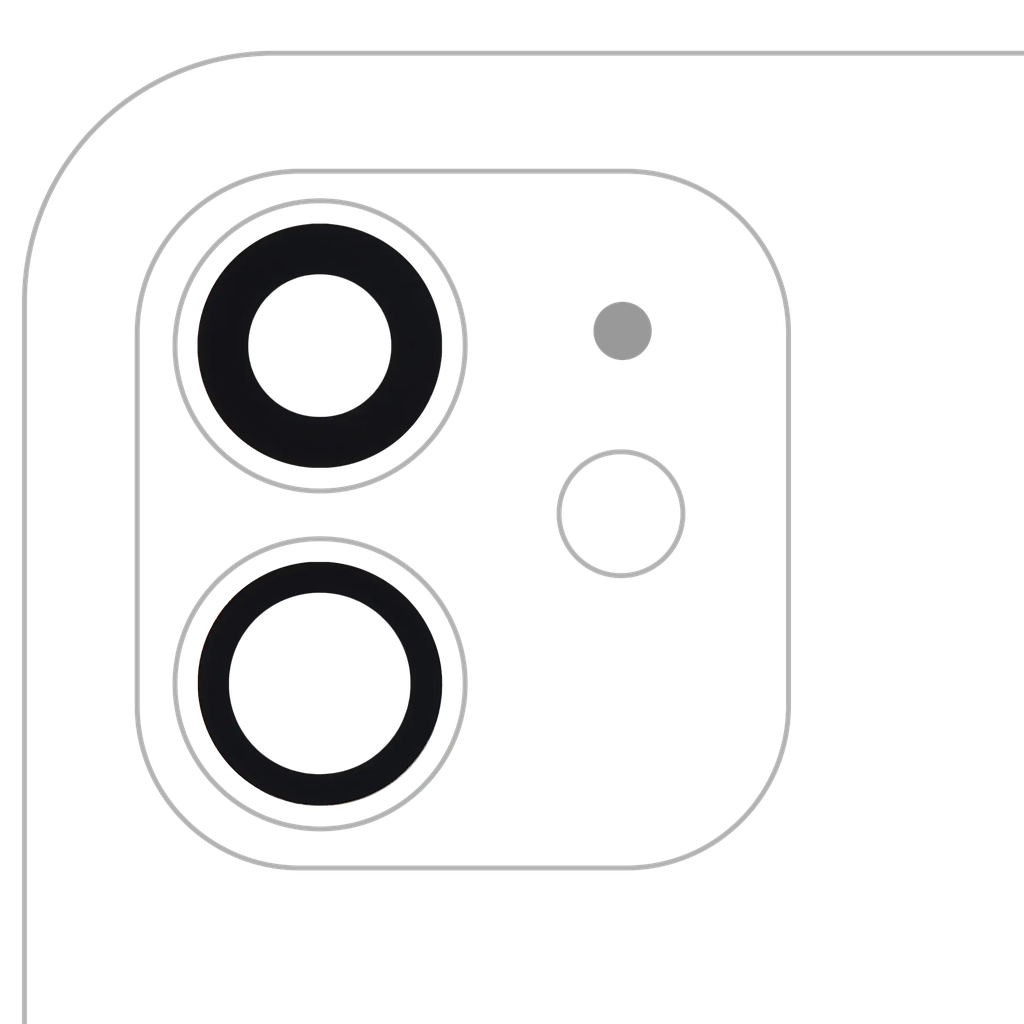Back Camera Lens (Glass Only) With Adhesive For iPhone 12 / 12 Mini (2x10 Pieces) (Real Sapphire / Premium)