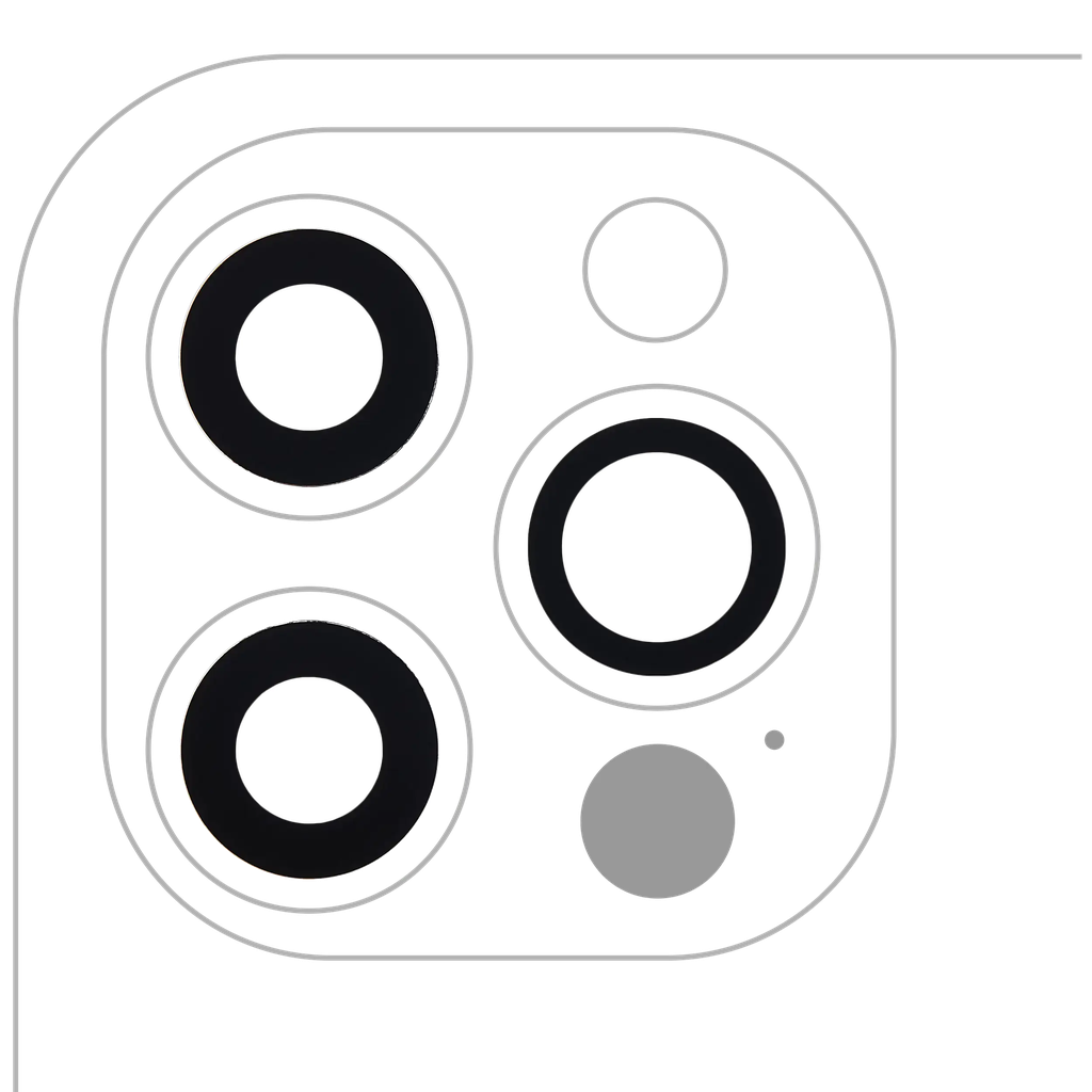 Back Camera Lens (Glass Only) With Adhesive For iPhone 12 Pro (3 Piece Set)  (Aftermarket)