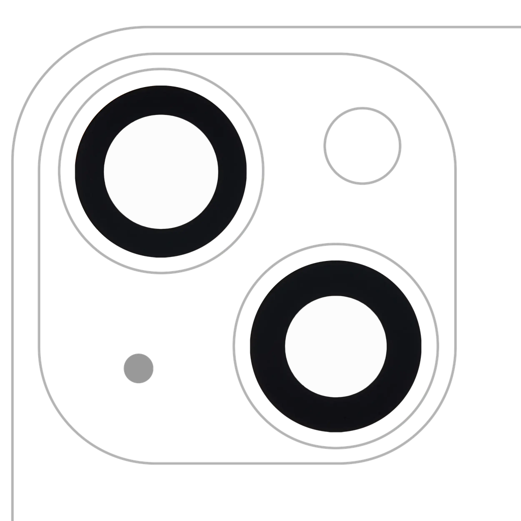 Back Camera Lens (Glass Only) With Adhesive For iPhone 13 / 13 Mini (2x10 Pieces) (Real Sapphire / Premium)