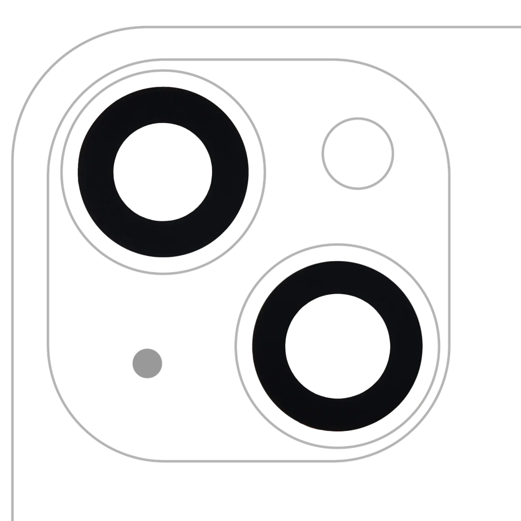Back Camera Lens (Glass Only) With Adhesive For iPhone 14 / 14 Plus / 15 / 15 Plus (2x10 Pieces) (Aftermarket)