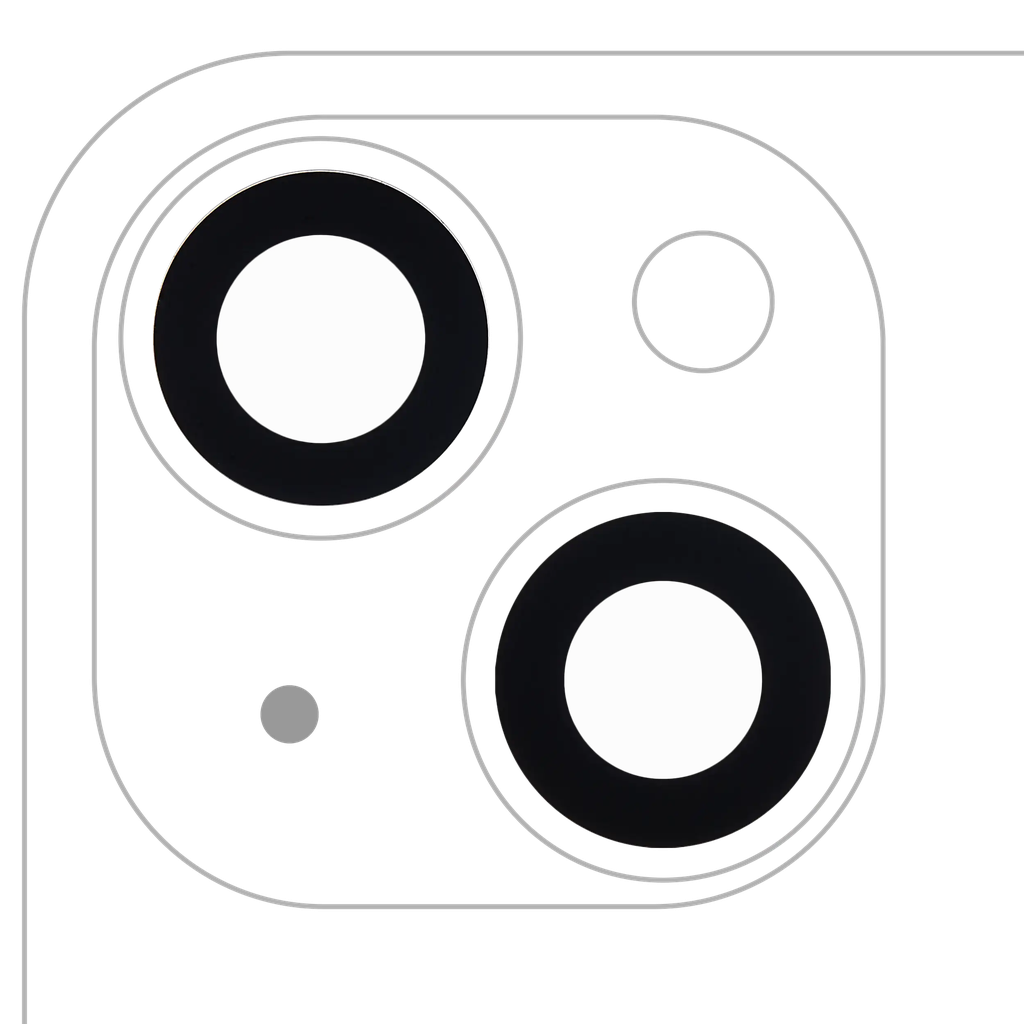 Back Camera Lens (Glass Only) With Adhesive For iPhone 14 / 14 Plus / 15 / 15 Plus (2x10 Pieces) (Real Sapphire / Premium)