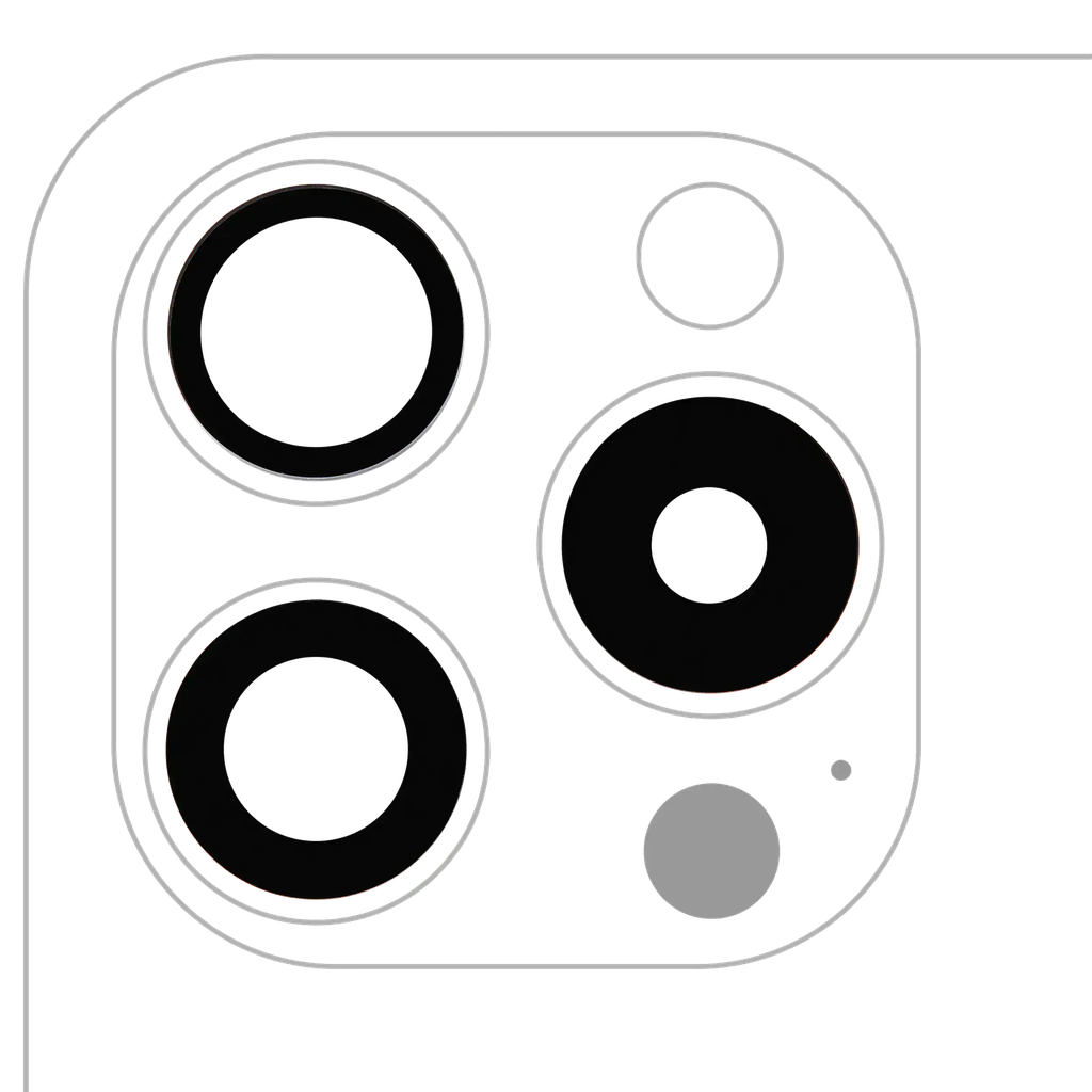 Back Camera Lens (Glass Only) With Adhesive For iPhone 15 Pro (3x10 Pieces) (Real Sapphire / Premium)