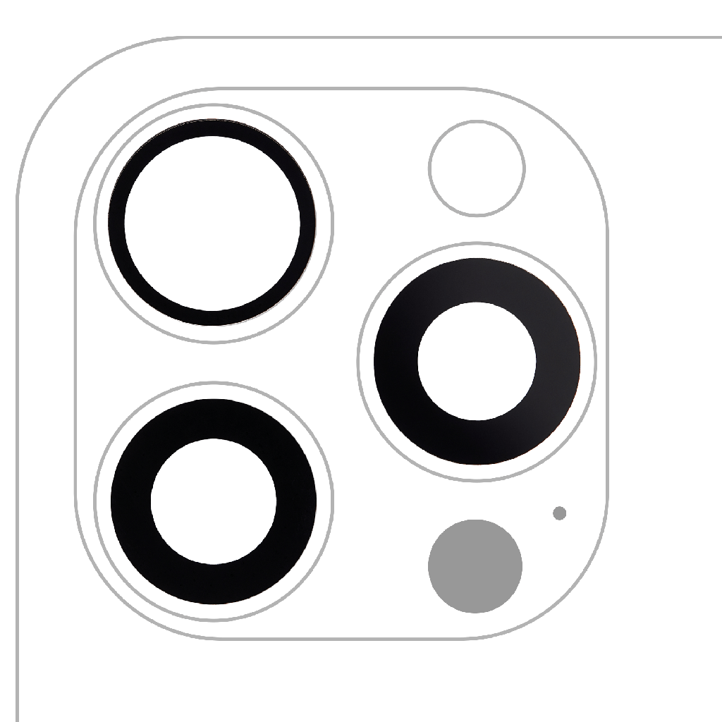 Back Camera Lens (Glass Only) With Adhesive For iPhone 15 Pro Max (3 Piece Set) (Aftermarket)