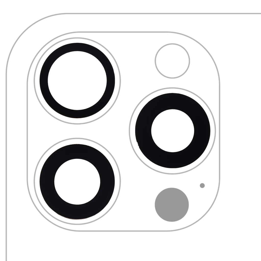 Back Camera Lens (Glass Only) With Adhesive For iPhone 15 Pro Max (3 Piece Set) (Real Sapphire / Premium)