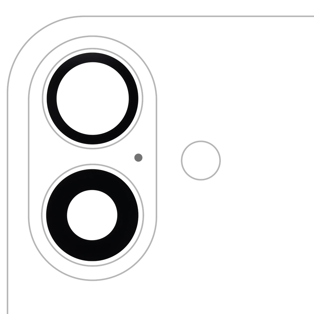 Back Camera Lens (Glass Only) With Adhesive For iPhone 16 / 16 Plus / 17 (2 Piece Set) (Real Sapphire / Premium)