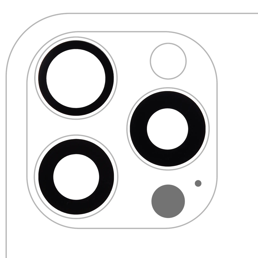Back Camera Lens (Glass Only) With Adhesive For iPhone 16 Pro / 16 Pro Max (3 Piece Set) (Aftermarket)