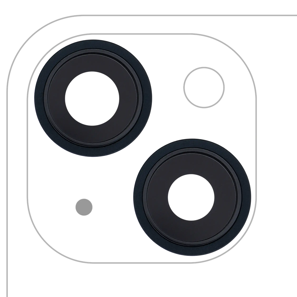 Back Camera Lens With Bracket / Bezel For iPhone 13 / 13 Mini ( 2 Piece) (Real Sapphire / Premium) (Midnight)