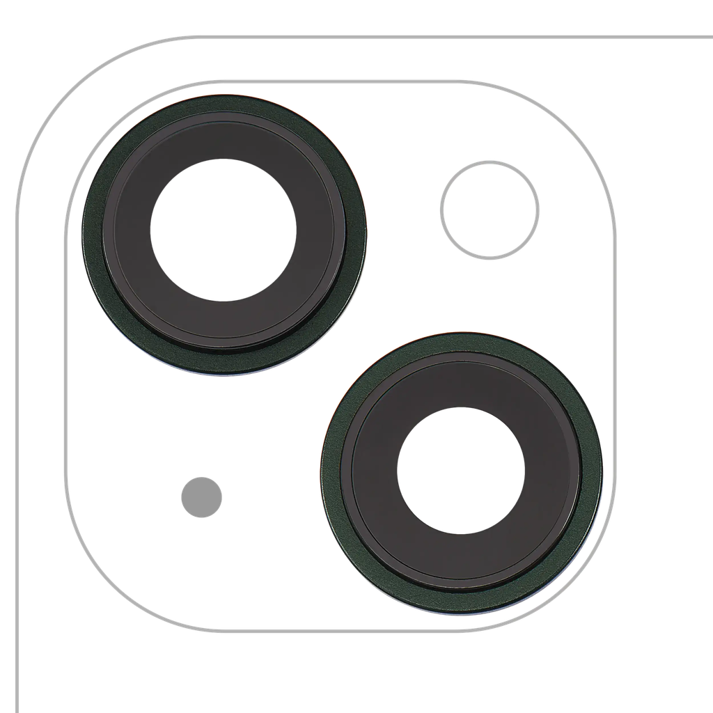 Back Camera Lens With Bracket / Bezel For iPhone 13 / 13 Mini (Real Sapphire / Premium) (Green) 