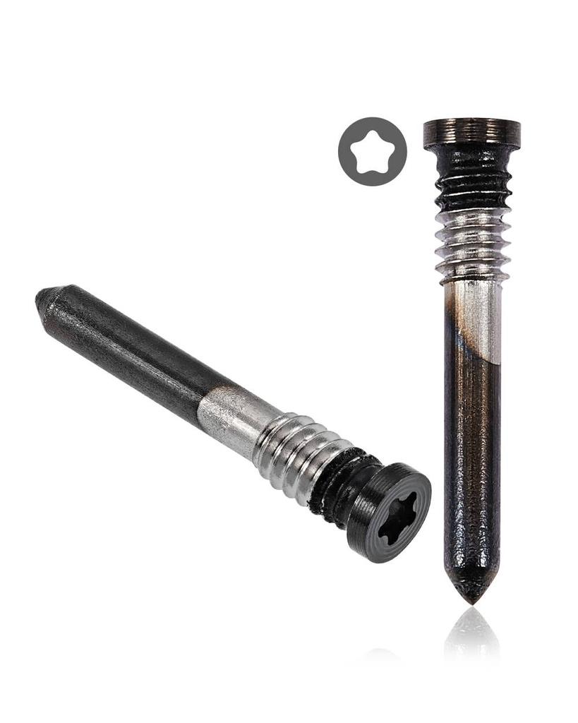 Bottom Screws For iPhone 15 / 15 Plus / 15 Pro / 15 Pro Max (Black Titanium) (100 Pack) (Premium)