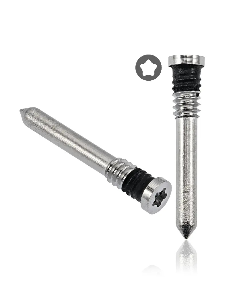 Bottom Screws For iPhone 15 / 15 Plus / 15 Pro / 15 Pro Max (White Titanium) (100 Pack) (Premium)