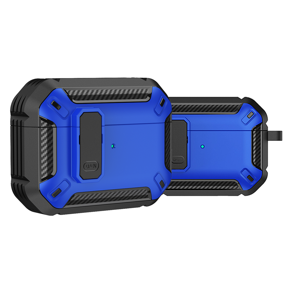 Rugged Border Case for AirPods (4th Gen) - Blue Black