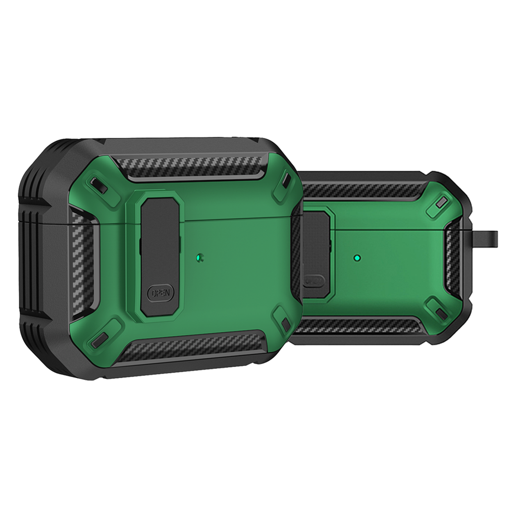 Rugged Border Case for AirPods (4th Gen) - Green Black