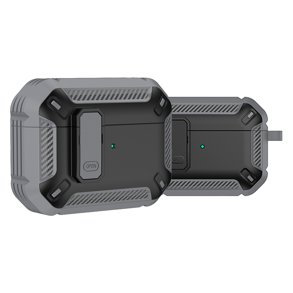 Rugged Border Case for AirPods (4th Gen) - Black Grey