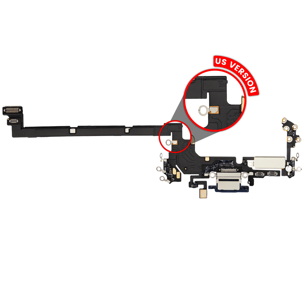 [SP-I17P-CPFC-US-BL] Charging Port Flex Cable For iPhone 17 Pro (Premium) (US Version) (Deep Blue)