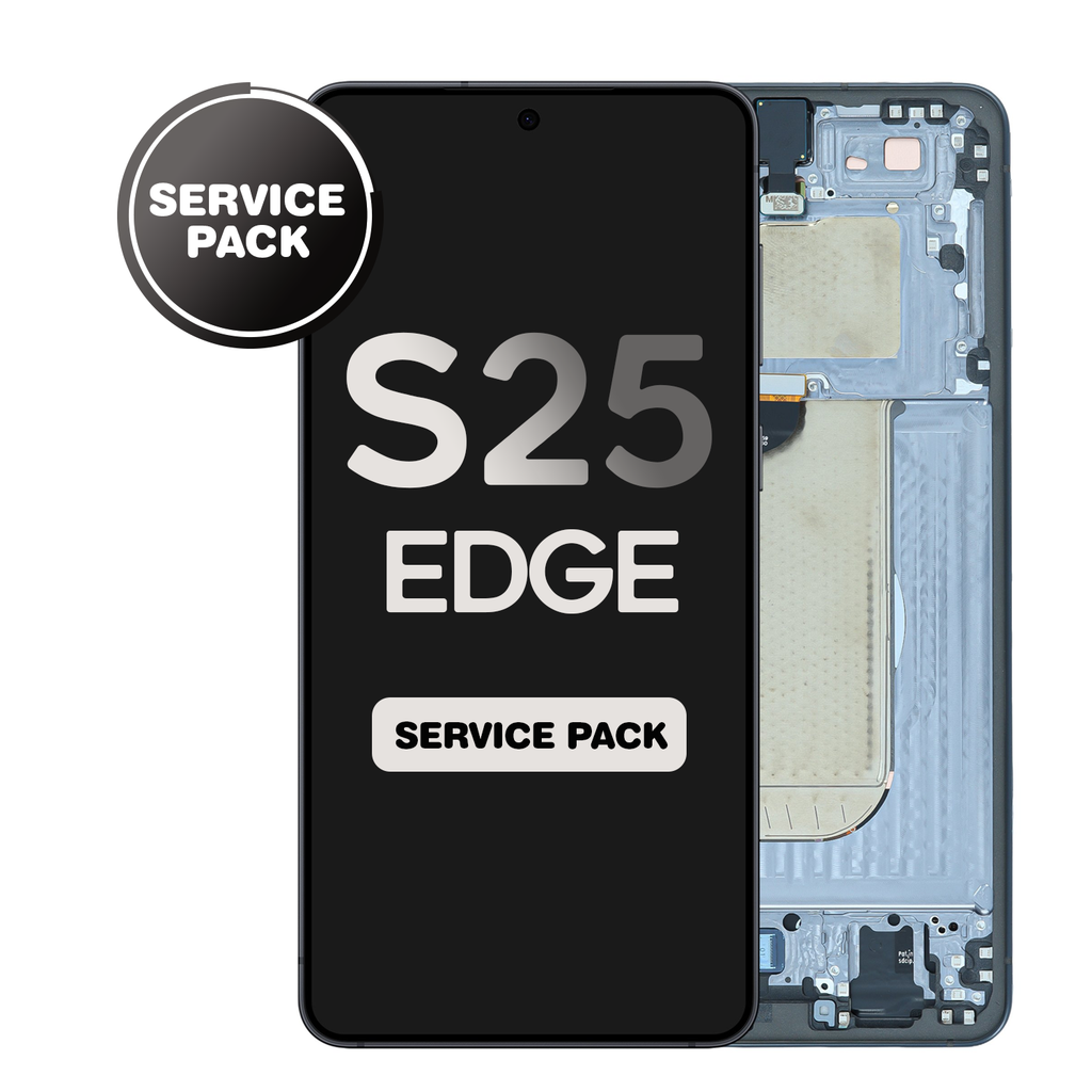 OLED Assembly for Samsung Galaxy S25 Edge (S937) with Frame (Titanium Jet Black) (Service Pack)