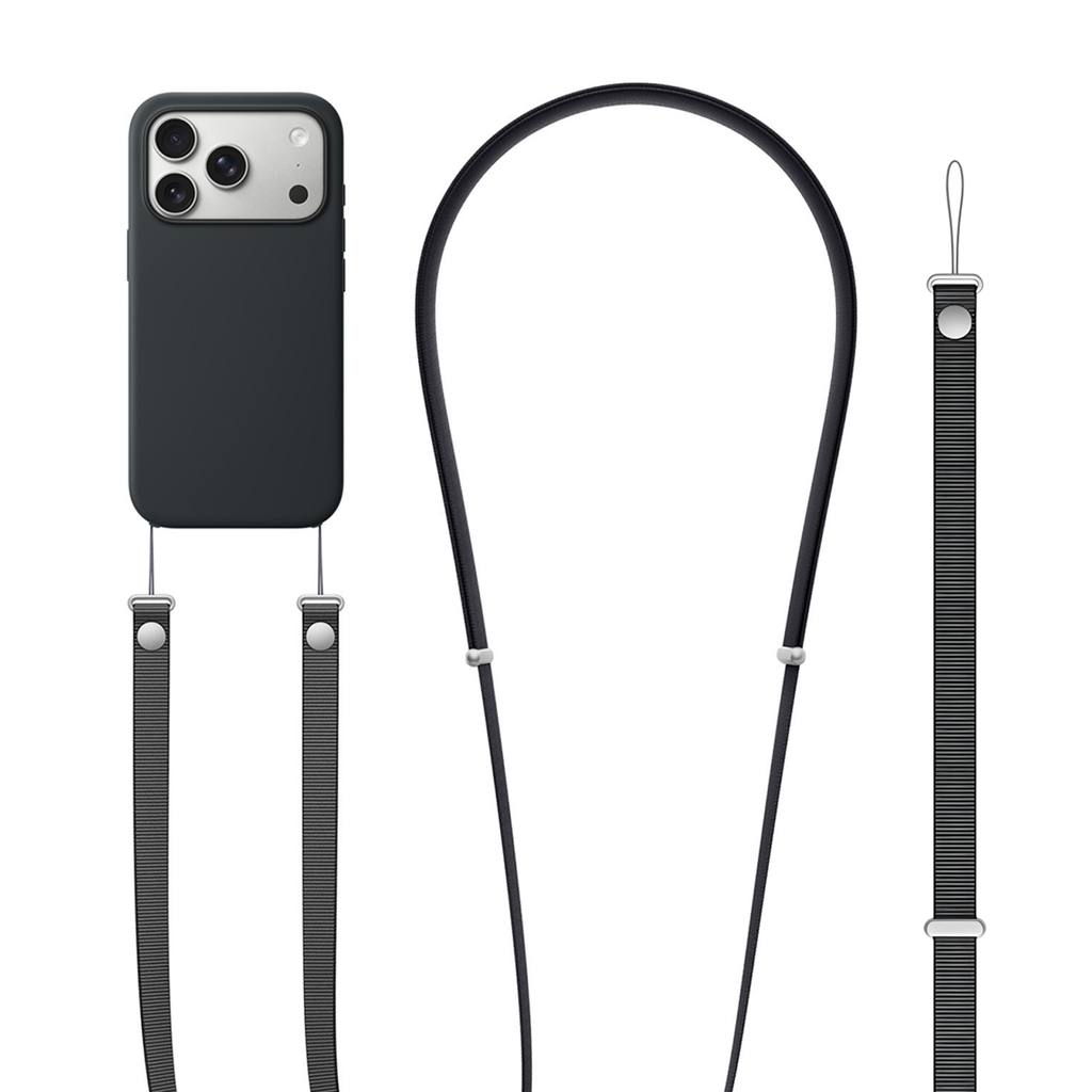 Superior Crossbody Lanyard Strap - Black
