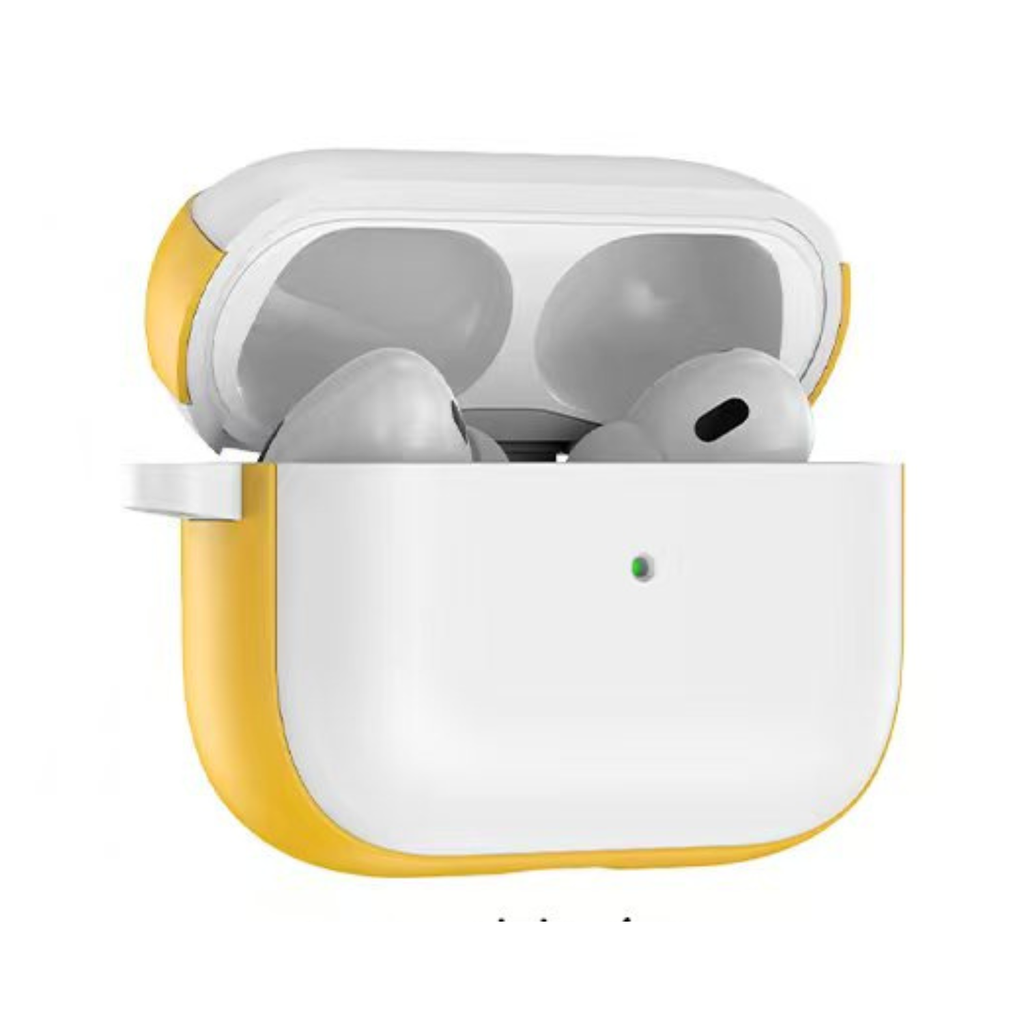 Colored Border Case for AirPods Pro (3rd Gen) - White Yellow