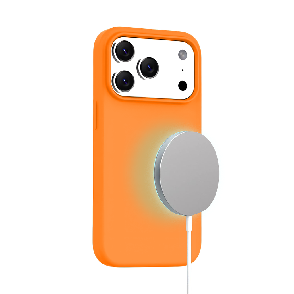 MagSilicone Case for iPhone 17 - Orange