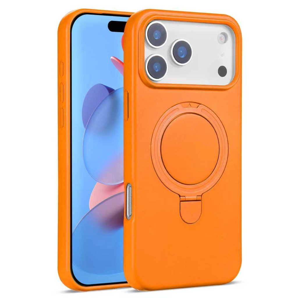 Premium Silicone Stand Case with Magsafe for iPhone Air - Orange