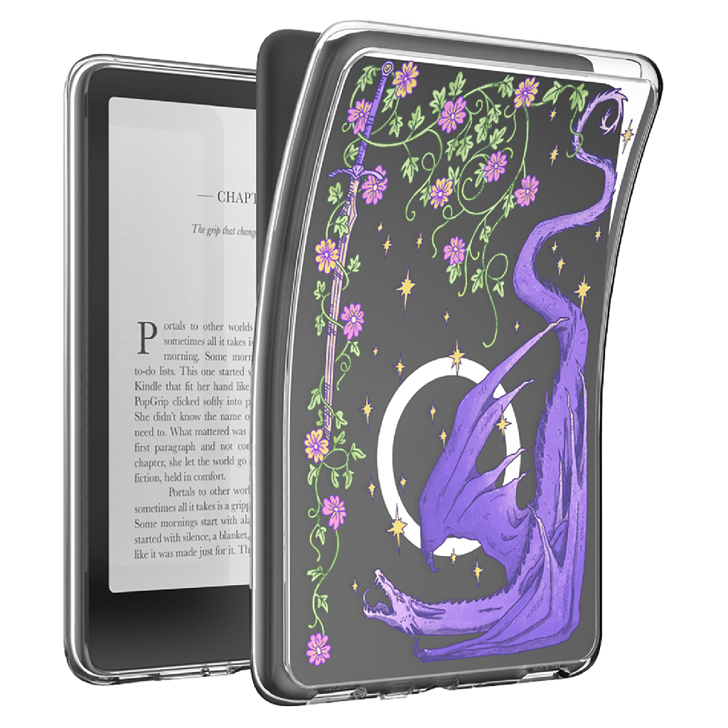 Popsockets - Magsafe Case For Amazon Kindle 12th Gen - Dragon Violet