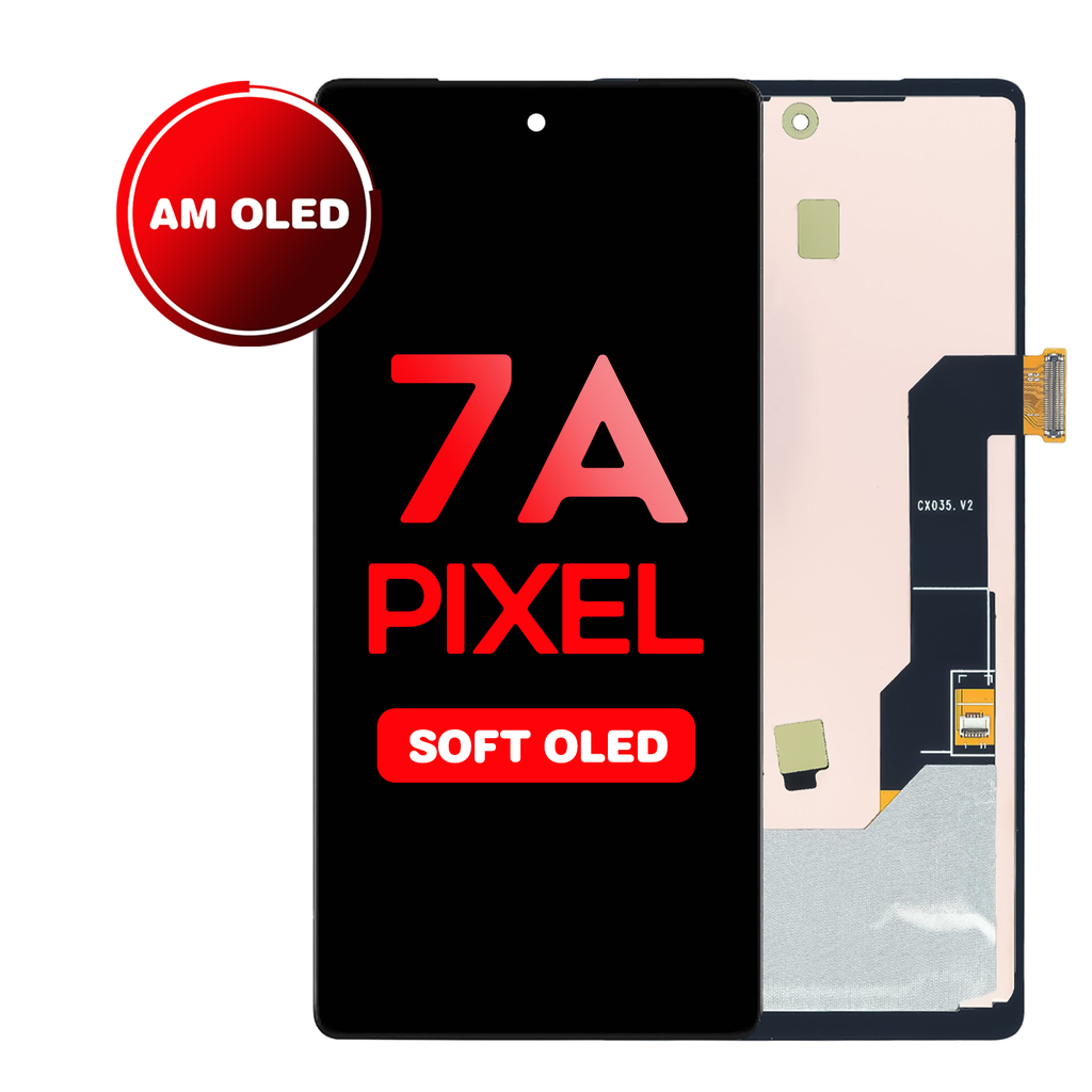 OLED Assembly for Google Pixel 7A without frame - without fingerprint sensor - All Colors (Aftermarket OLED)