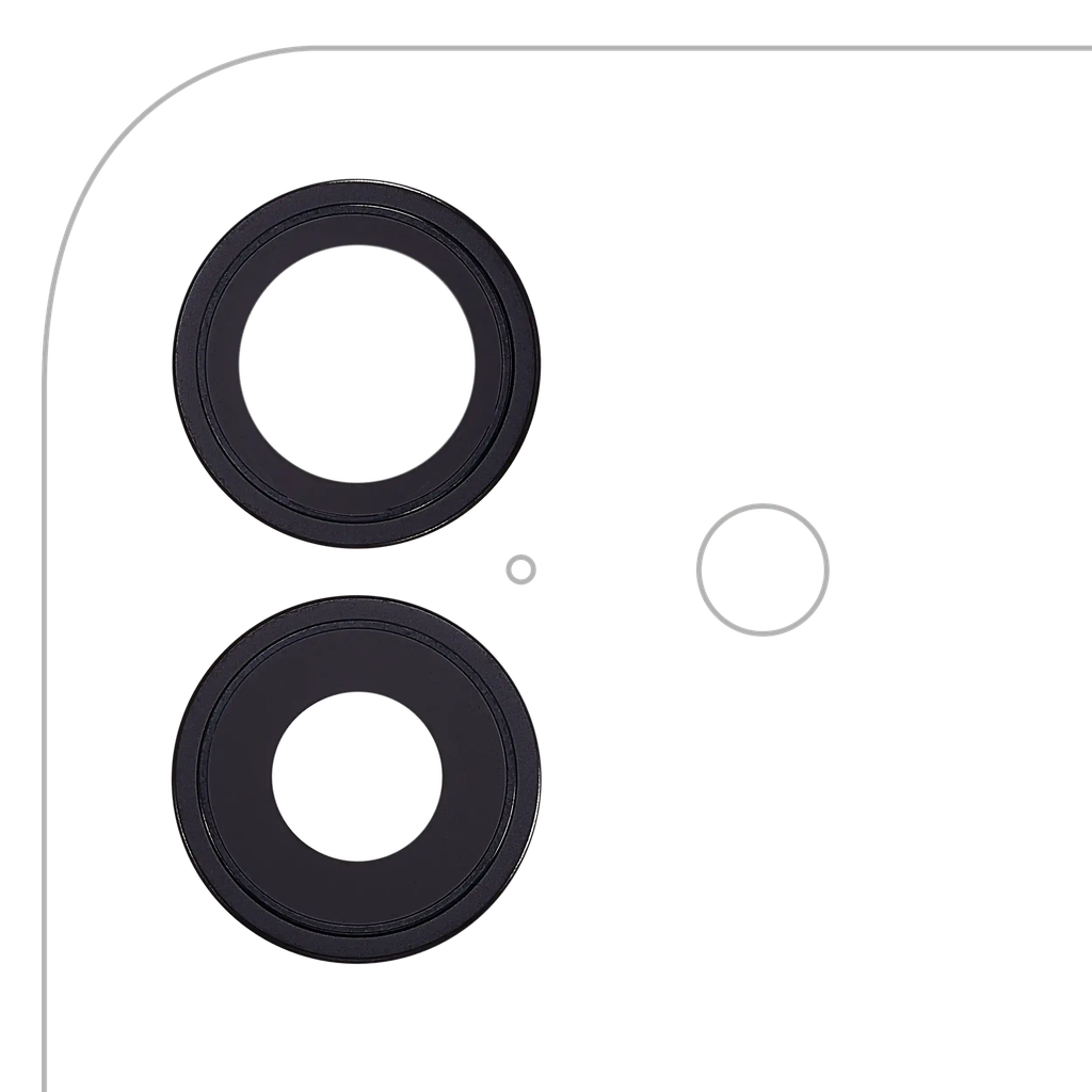 Back Camera Lens With Bracket / Bezel For iPhone 17 (Premium) (Black)