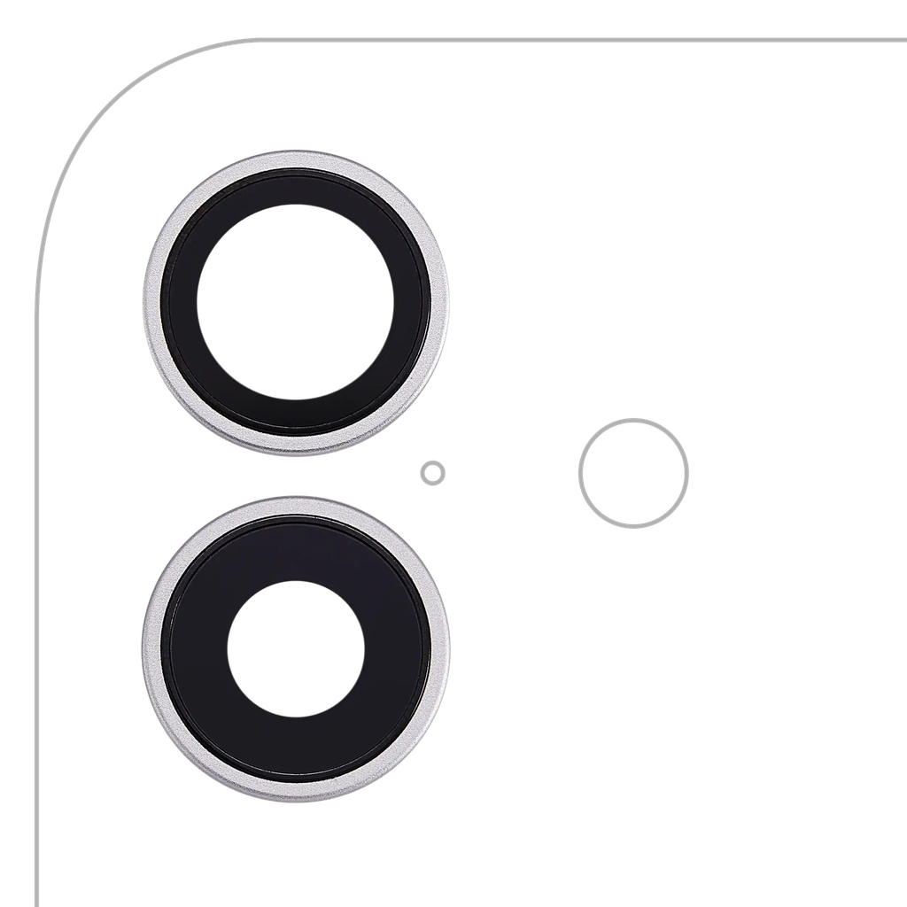 Back Camera Lens With Bracket / Bezel For iPhone 17 (Premium) (White)