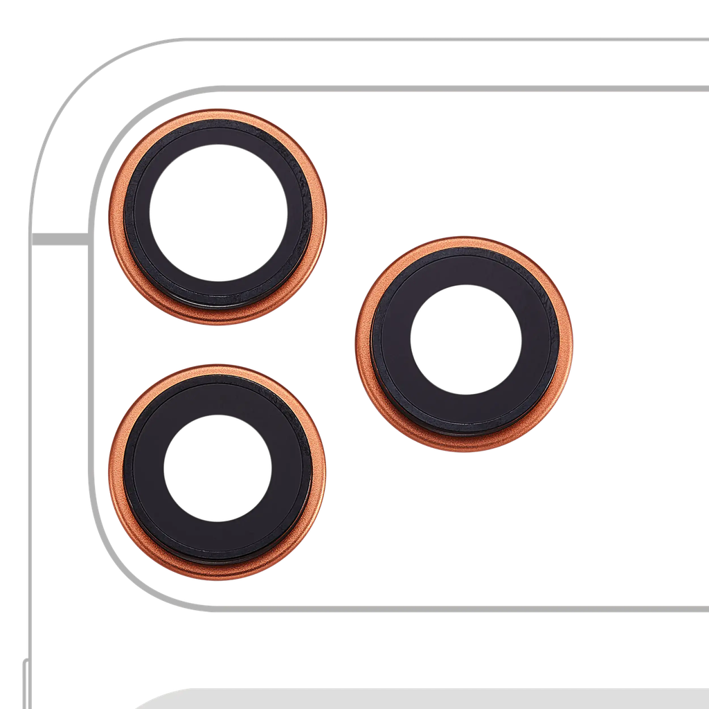 [SP-I17PM-BCLWBB-OR] Back Camera Lens With Bracket / Bezel For iPhone 17 Pro/ 17 Pro Max (Premium) (Cosmic Orange)