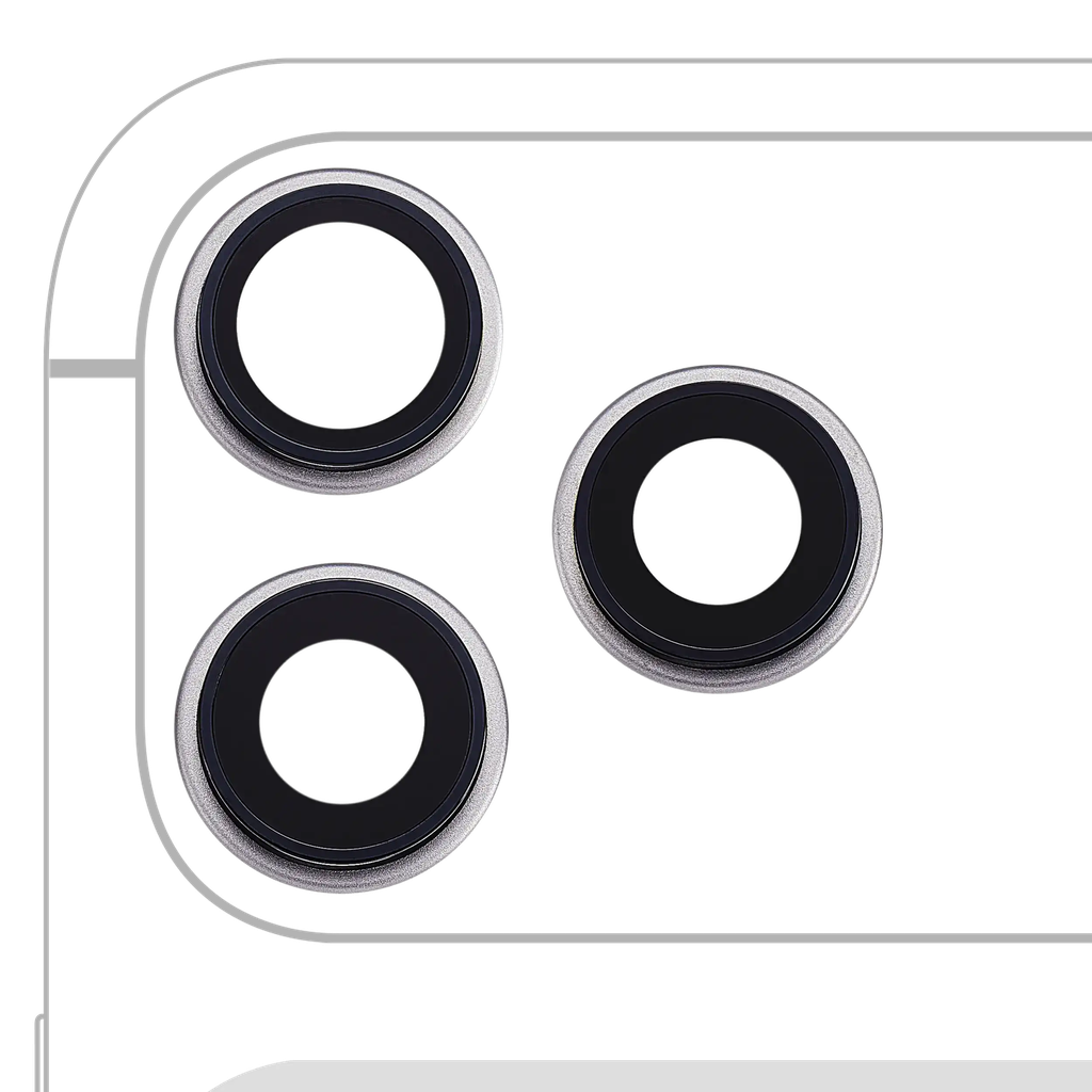 [SP-I17PM-BCLWBB-SLV] Back Camera Lens With Bracket / Bezel For iPhone 17 Pro/ 17 Pro Max (Premium) (Silver)