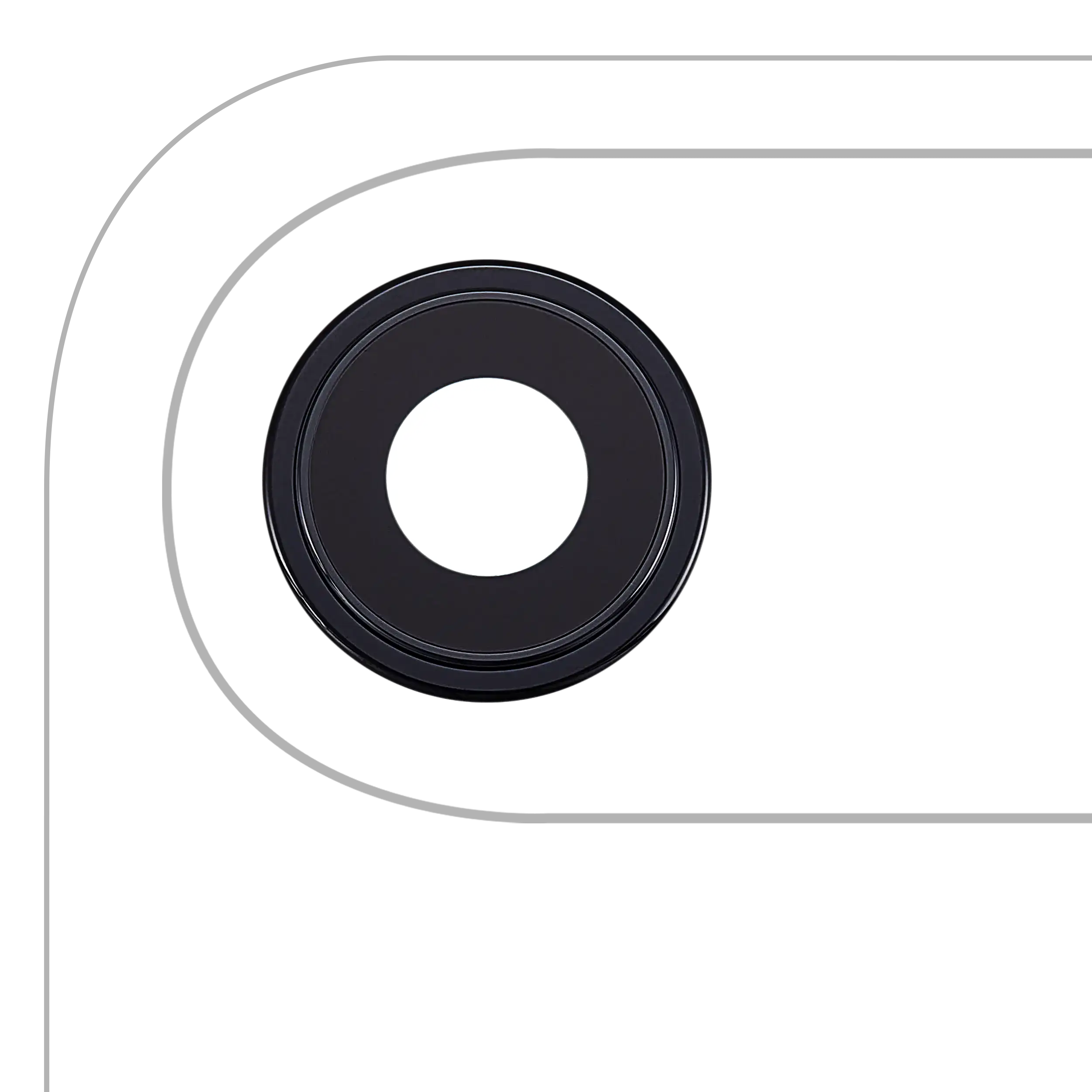 Back Camera Lens With Bracket / Bezel For iPhone Air (Premium) (Space Black)