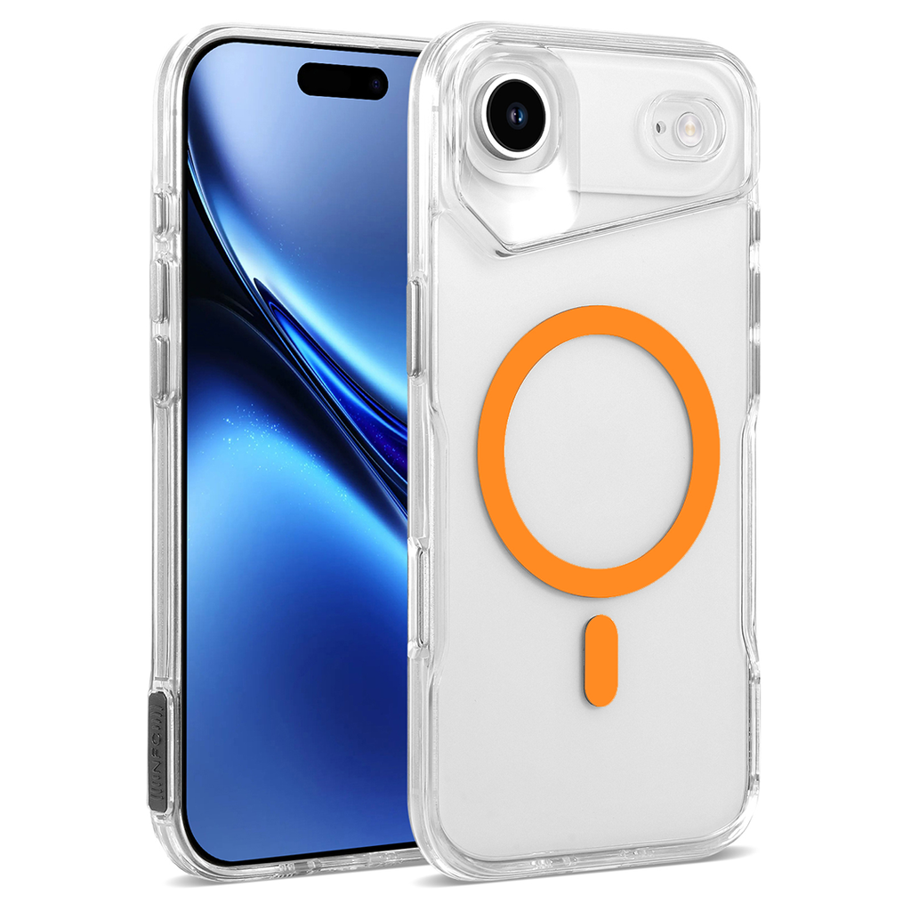 Colored Magsafe Clear Case for iPhone Air - Orange