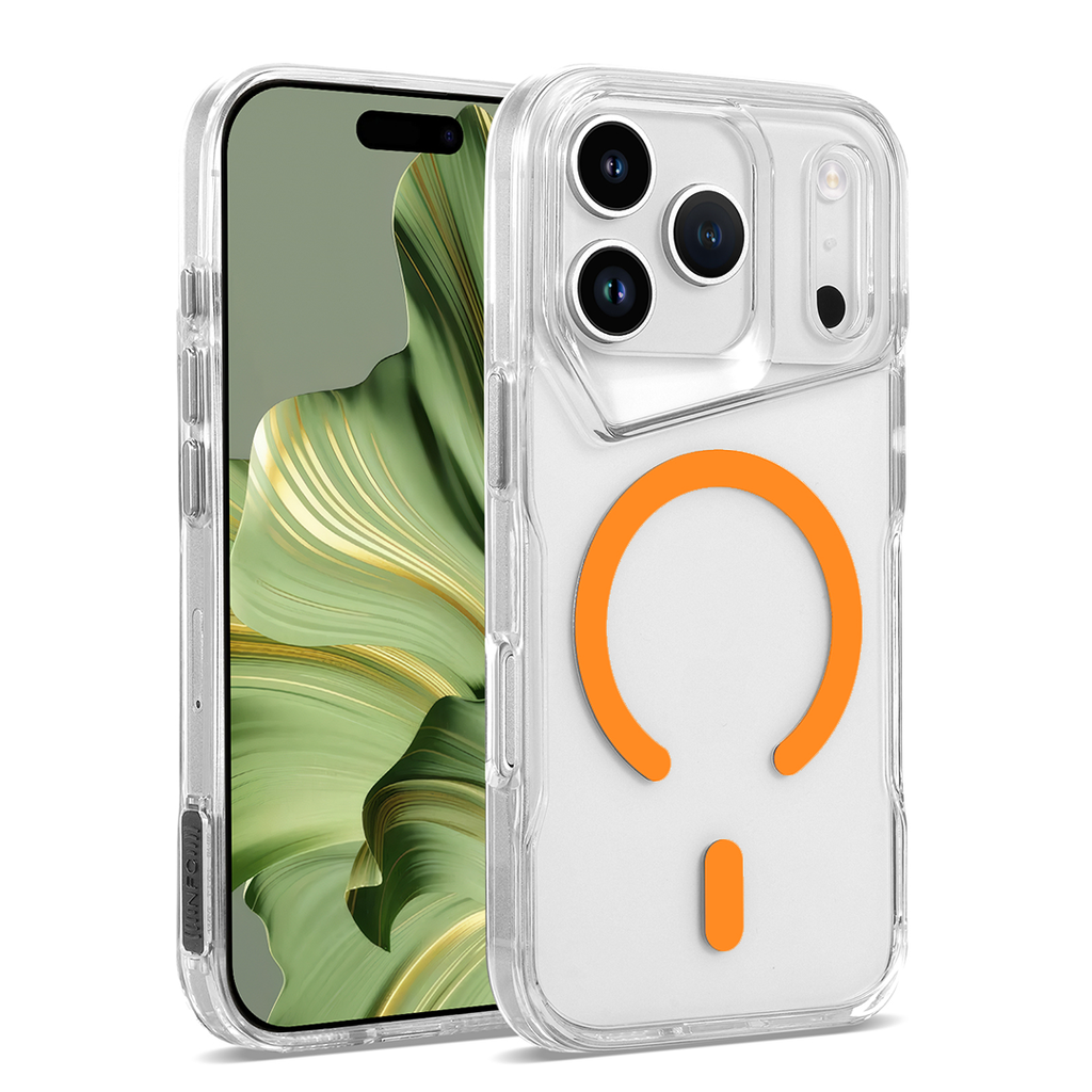 Colored Magsafe Clear Case for iPhone 17 Pro Max / 18 Pro Max - Orange