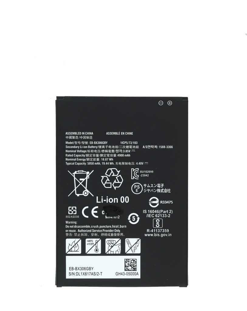 Battery For Galaxy Tab Active 5 8.0" (X300N / X306B) (EB-BX306GBY) (Ground Shipping Only) (Premium)