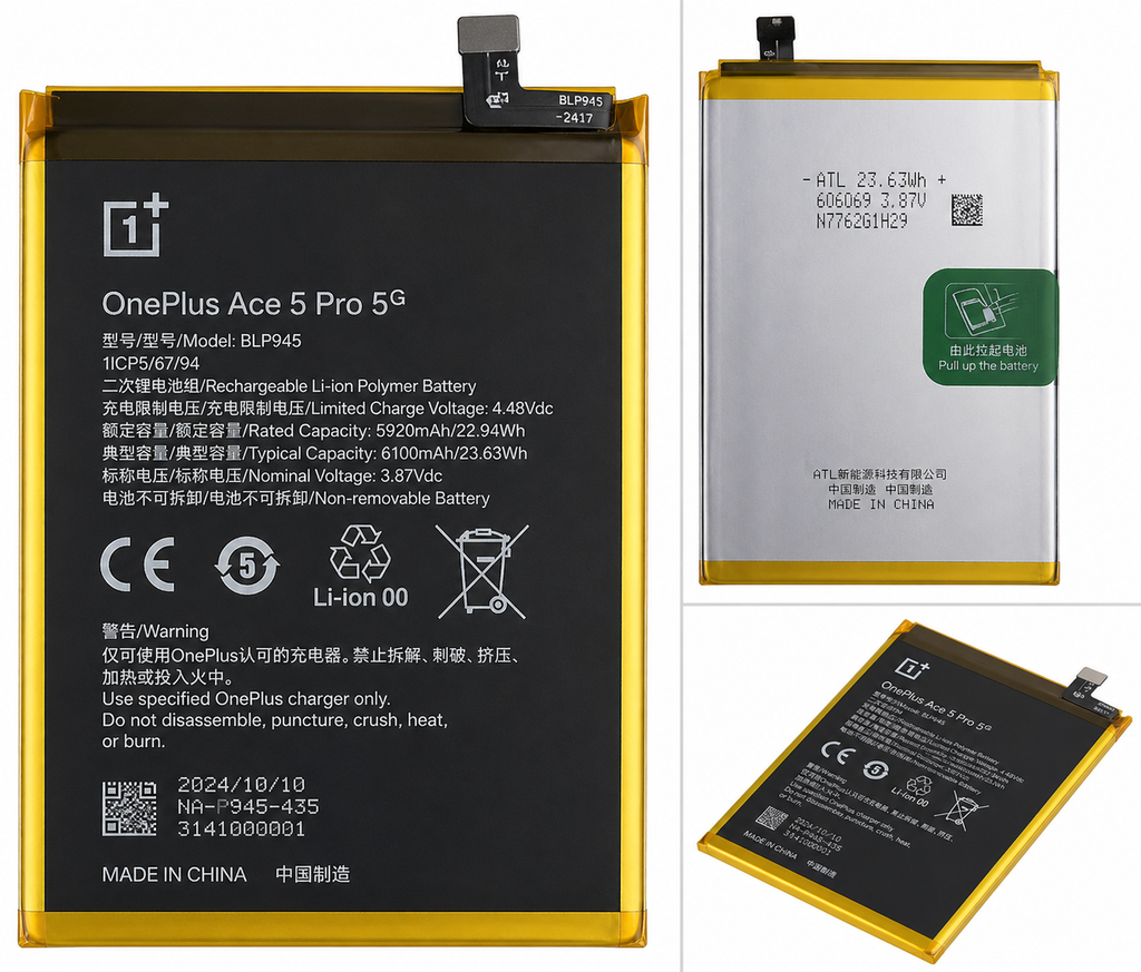 Battery For OnePlus Ace 5 Pro 5G (Ground Shipping Only)