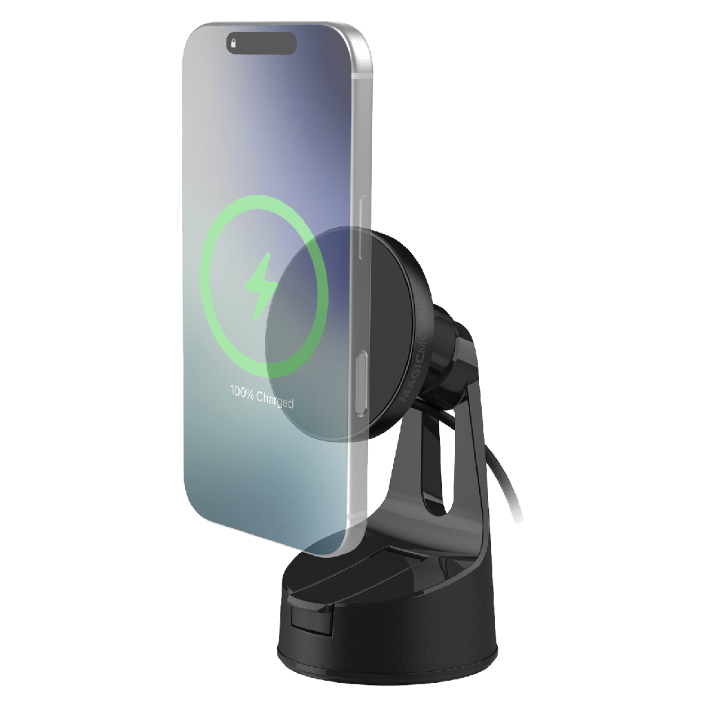 Scosche - Magicmount Charge Pro Window / Dash Qi2 Wireless Charging Mount 25w - Black