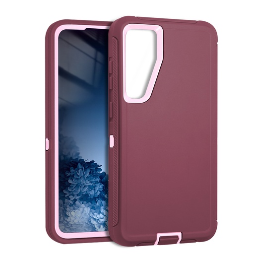 DualPro Protector Case for Galaxy S26 - Burgundy & Light Pink