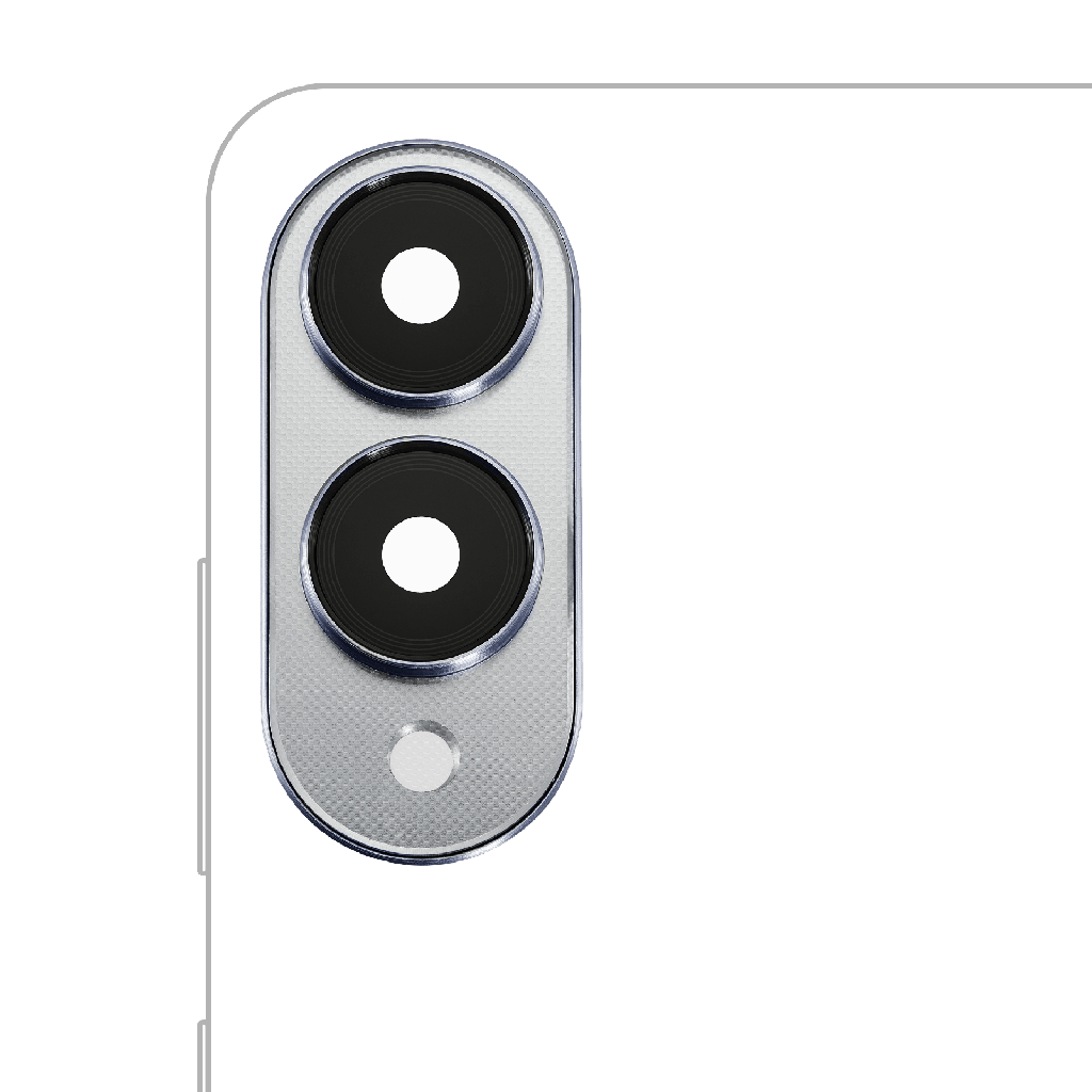 Back Camera Lens With Cover Bezel Ring For Samsung Galaxy S25 Edge (S937) (Titanium Silver) (Premium)