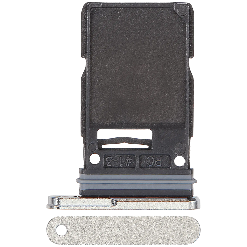 Single Sim Card Tray For Samsung Galaxy S25 Ultra (Titanium White Silver) (Premium)