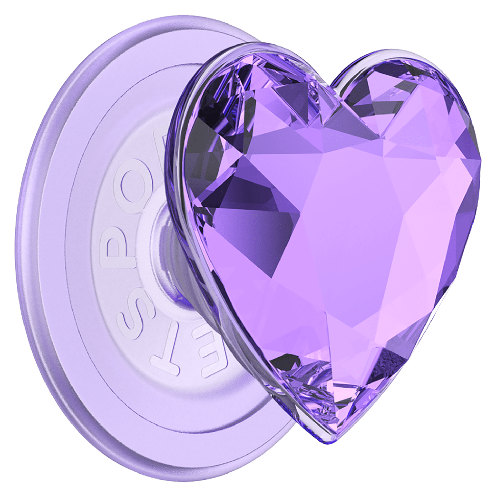 Popsockets - Popgrip Magsafe Circle - Crystal Heart Lavender