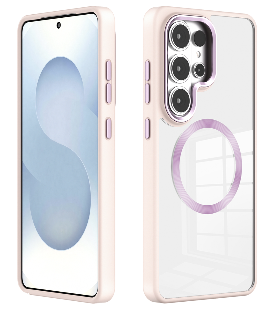 Metal Wireless Charging Case for Galaxy S26 Plus - Pink