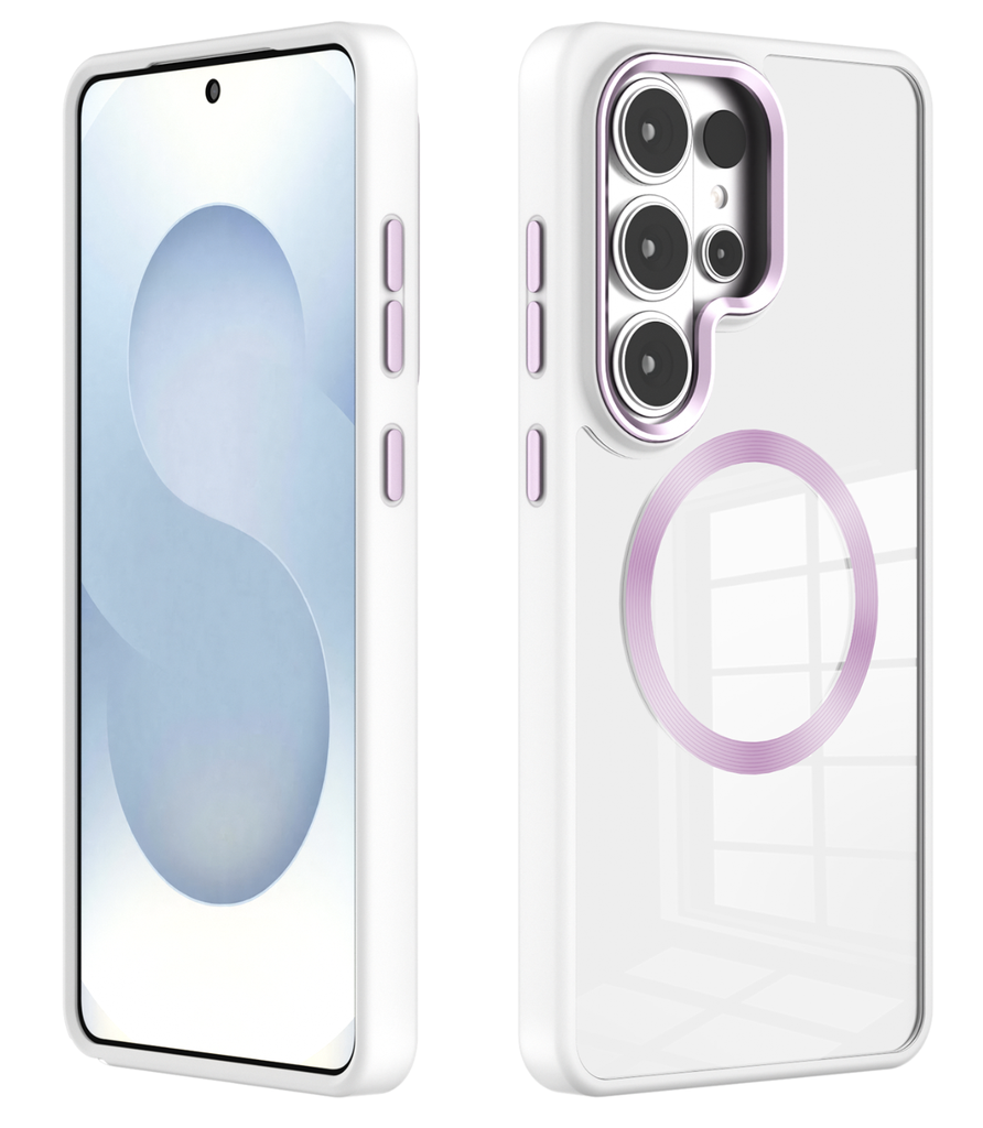 Metal Wireless Charging Case for Galaxy S26 Plus - White