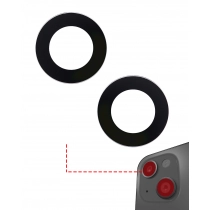 Back Camera Lens (Glass Only) with Adhesive For iPhone 15 / 15 Plus (2 Piece Set) (Premium)