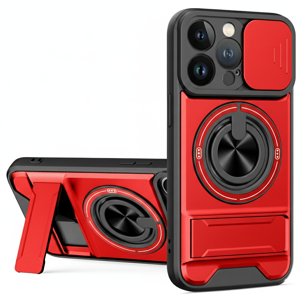 All-In-One Rugged Case for iPhone 13 Pro - Red