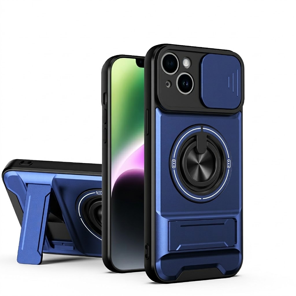 All-In-One Rugged Case for iPhone 16 Plus - Dark Blue