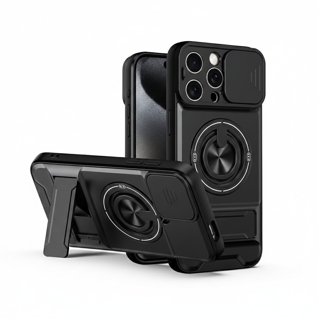 All-In-One Rugged Case for iPhone 16 Pro - Black