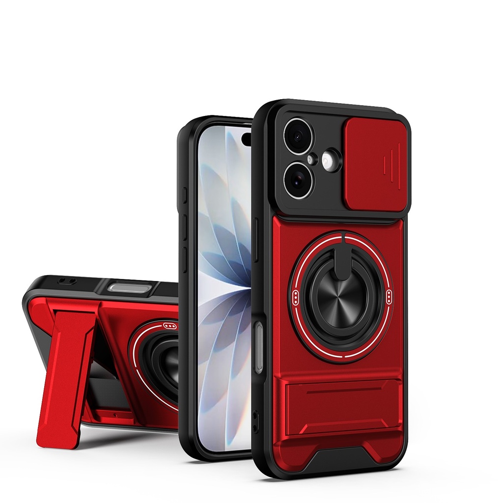 All-In-One Rugged Case for iPhone 17 - Red