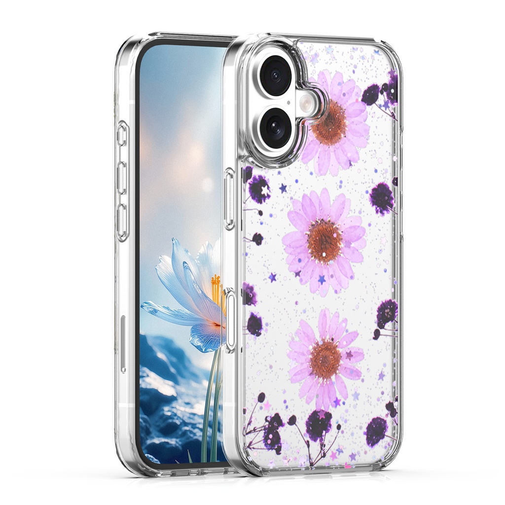 Eternal Bloom Case for iPhone 16 Plus - Pink Daisy
