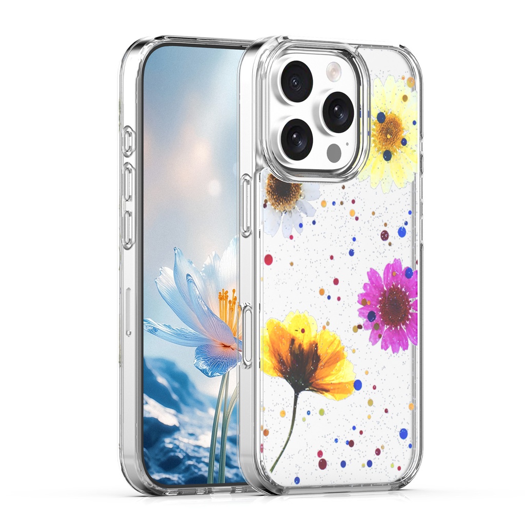 Eternal Bloom Case for iPhone 16 Pro - Colorful Daisy